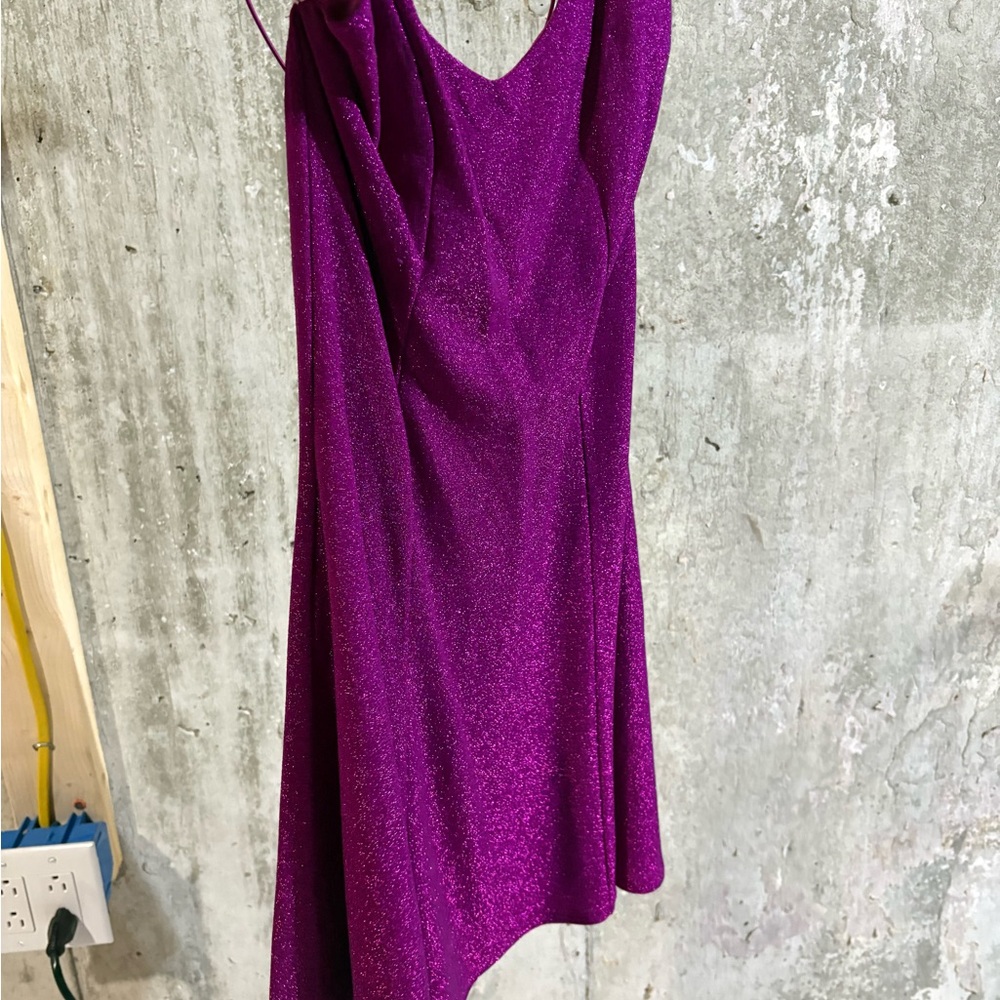 Lulu's Vibrant Purple Asymmetrical Dress
